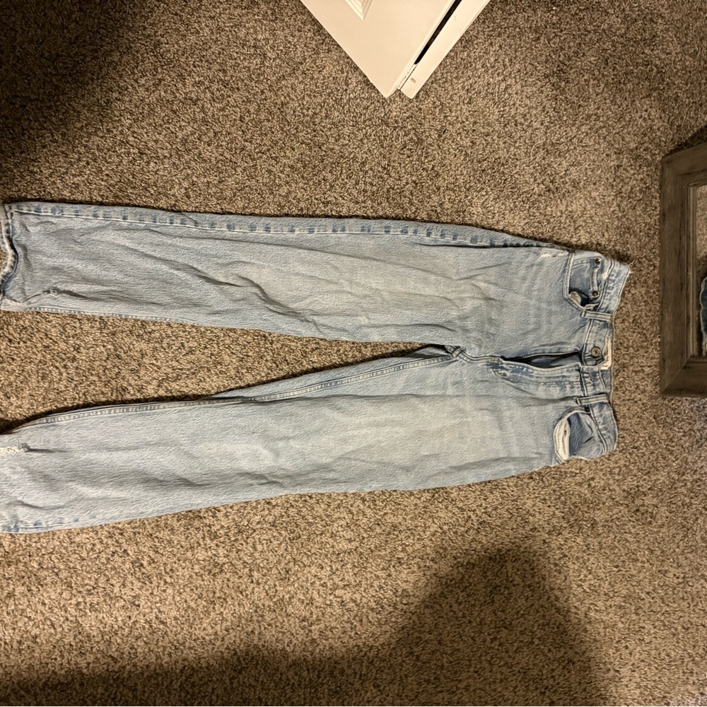 Abercrombie & Fitch Women's High Rise Jeans - Light Blue